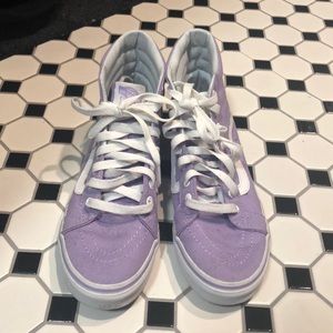 Vans high tops lavender skate shoes size 7 women’s